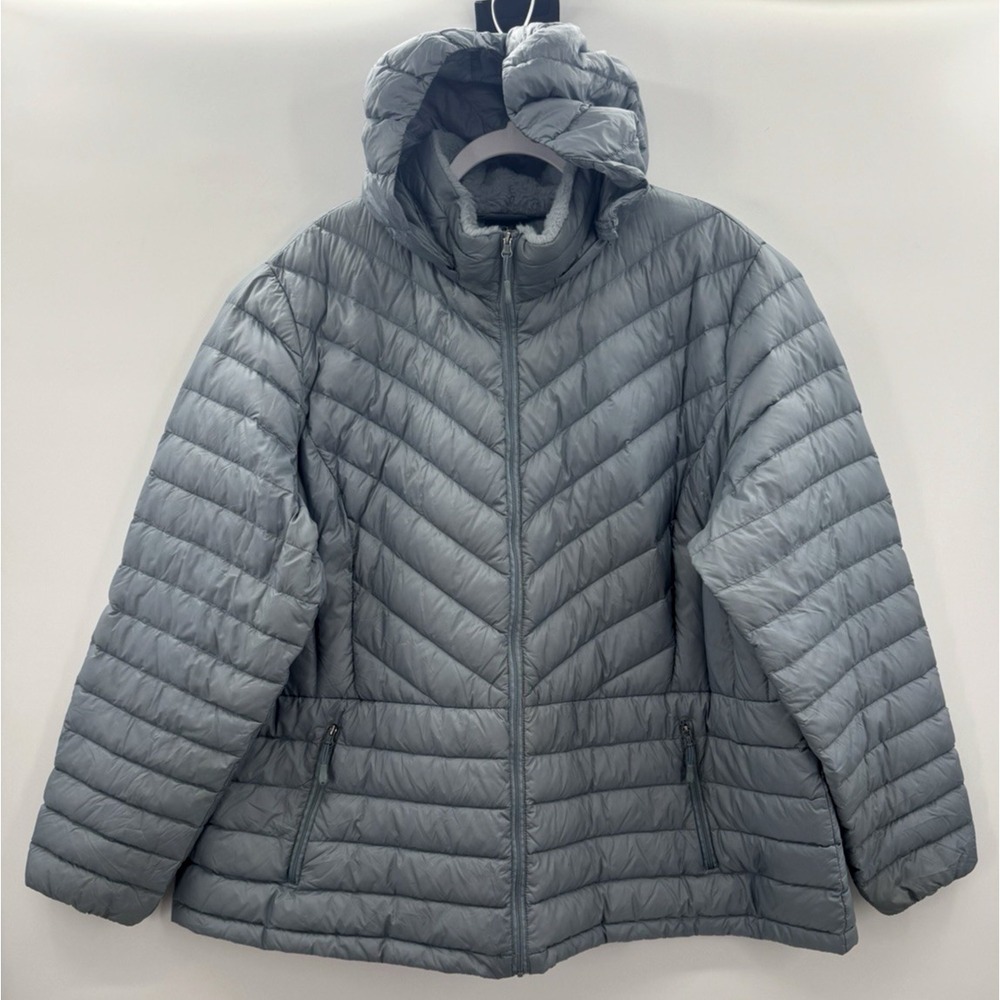 32 Degrees Women 2X Coat Down Puffer Hooded Quilted Zip Pockets Lightweight Gorp